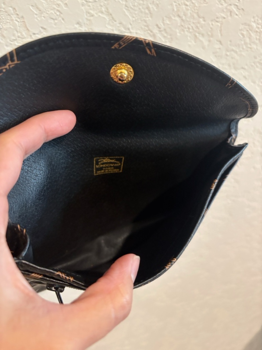 Longchamp Black Clutch with Tan Horse Print - Picture 7 of 10